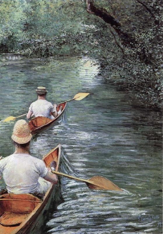 Gustave Caillebotte Canoeing on the Yerres